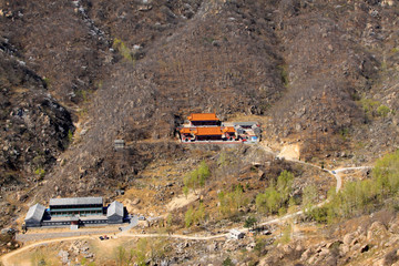 Temple landscape architecture in Panshan Mountain scenic spot, china
