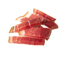 italian speck isolated on white
