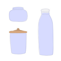 Hand drawn elements of zero waste life in vector. Eco style.