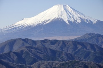 初冬の富士山