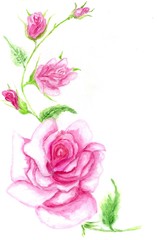 Obraz na płótnie Canvas Flower frame art