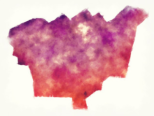 Beirut governorate map of Lebanon in front of a white background