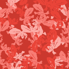 Fototapeta na wymiar Imitation of camouflage - seamless pattern in different shades of red and pink colors