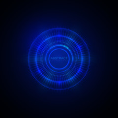 HUD elements set. Vector technology illustration.