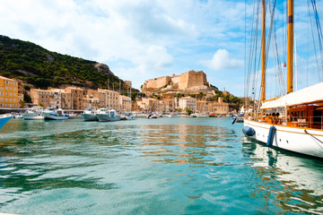 a view of Bonifacio, in Corse, France