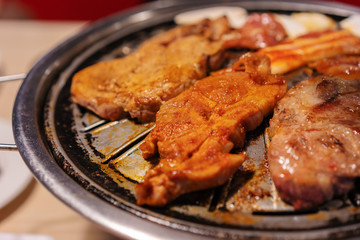 barbecue pork and meat grill, Korean style