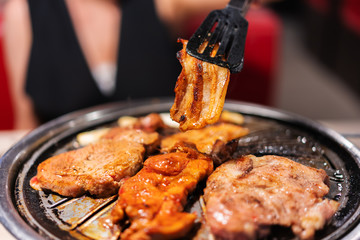 barbecue pork and meat grill, Korean style