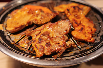 barbecue pork and meat grill, Korean style