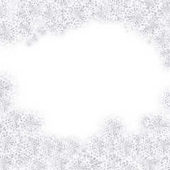 Christmas Background with White Paper Snowflakes