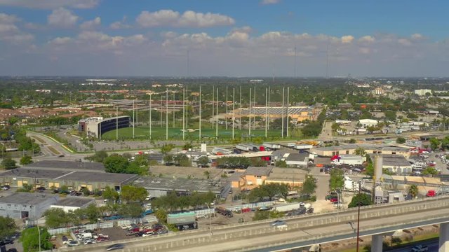 Aerial video Topgolf Miami Gardens Florida