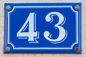 House Number Forty Three - 43