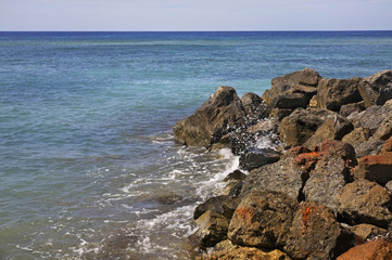 Fototapeta na wymiar View of Rancho Luna. Caribbean Sea. Atlantic Ocean