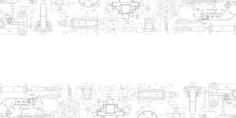 Mechanical Engineering drawing . Technical drawing background