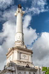 Fototapeta na wymiar Obelisk in Rossio Square, Lisbon - Portugal
