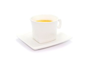 Cup of coffee isolated on white background.