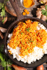 rice and lentil dhal