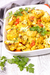 baked vegetable and cream
