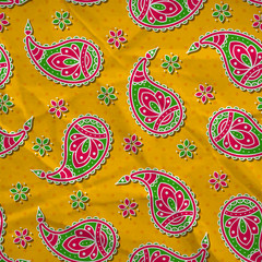Bright pattern with paisley.