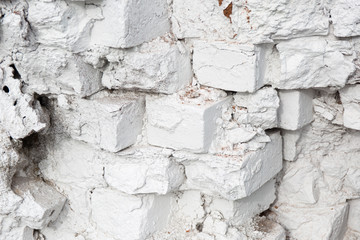 Close-up old brick wall. Grunge texture.