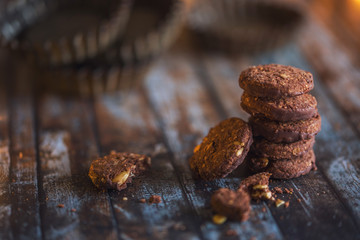 Mini Haferkekse mit Schokolade