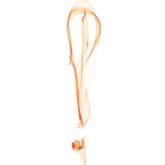 Exclamation sign letter made of fire