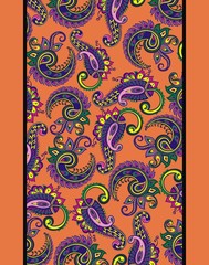 Paisley pattern. Floral vintage background