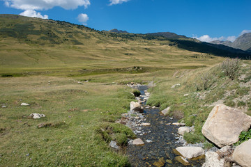 Road to Montgarri through the mountain of Aran Valley