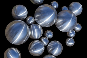 brushed metal balls