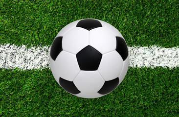 Top view of soccer or football