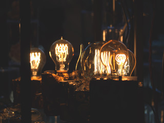 Illuminated Vintage Light Bulbs