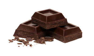 chocolate isolated on white