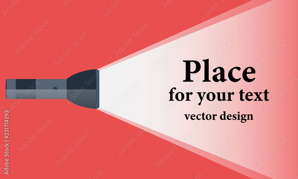Aufkleber vector flat flashlight illustration. concept of flat flashlight in dark. colorful flashlight icon fo