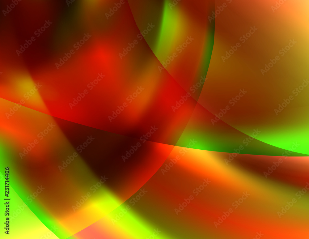 Poster blurred dark background in red, green and yellow colors. vector graphic pattern