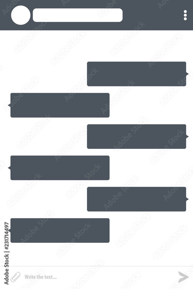 Poster Place your own text in the message boxes. Short Message Service Bubbles. Vector chat bubbles