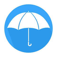 Umbrella sign icon. Rain protection symbol. Flat design style. Umbrella closeup.