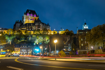 Fototapeta na wymiar Chateau Frontenac at the night, Quebec City, Canada