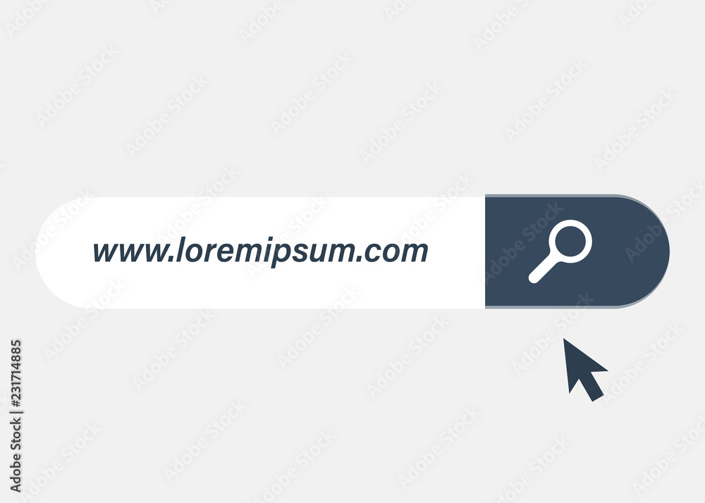 Aufkleber www search bar icon isolated on white background. www search bar icon for web site, app, ui and logo