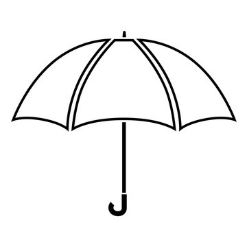 Umbrella icon vector template. Umbrella line icon, outline vector logo, linear pictogram isolated on white, forecast weather symbol