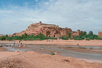 Ksar Ait-Ben-Haddou as seen from the other side of the river Asif Ounila, Ouarzazate, Morocco