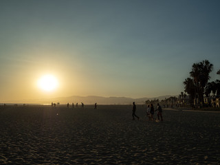 Fototapeta premium Venice Beach promenade, ocean walk, Los Angels, California, USA