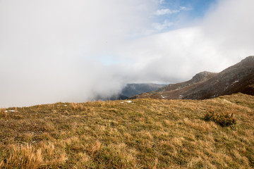 autumn Nizke Tatry mountains between Kozliska and Skalka hills in Slovakia