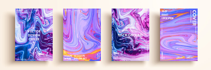 Artistic covers design. Liquid marble texture. Creative fluid colors backgrounds. Applicable for design covers, presentation, invitation, flyers, annual reports, posters and business cards
