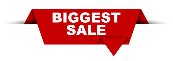 red vector banner biggest sale