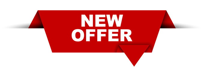 red vector banner new offer