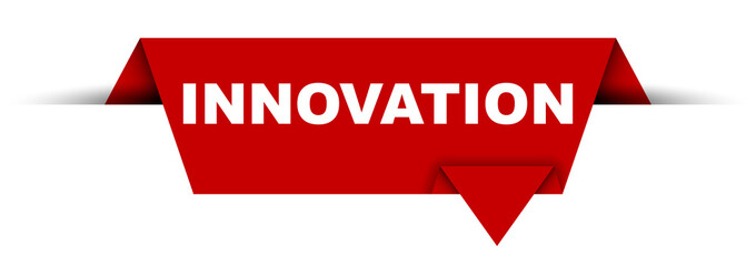 red vector banner innovation