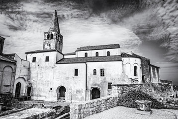 Euphrasian Basilica in Porec, Croatia, colorless
