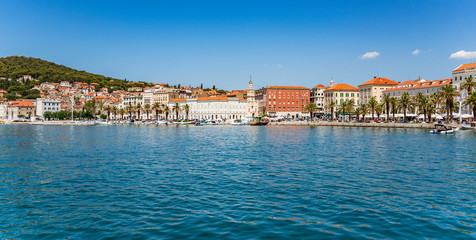 Fototapeta premium Split city promenade in the summer. Split, Croatia.