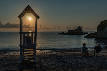 sunset on the beach