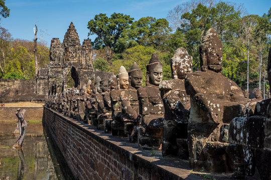 Kambodscha  - Angkor - Südtor von Angkor Thom