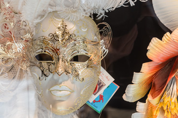 Traditional Venetial mask in store